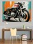 Vintage Motosiklet Portresi Dekoratif Kanvas - Mdf Ahşap Tablo 4