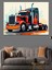 Turuncu Tır Modeli Dekoratif Kanvas - Mdf Ahşap Tablo 2