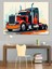 Turuncu Tır Modeli Dekoratif Kanvas - Mdf Ahşap Tablo 3