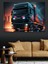 Neon Işıklı Tır Tasarımı Dekoratif Kanvas - Mdf Ahşap Tablo 2