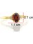 Garnet Oval Tektaş Pırlanta Yüzük 5