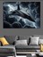 Fırtınalı Jet Uçağı Dekoratif Kanvas - Mdf Ahşap Tablo 2