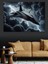 Fırtınalı Jet Uçağı Dekoratif Kanvas - Mdf Ahşap Tablo 3