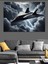 Bulutlarda Jet Uçağı Dekoratif Kanvas - Mdf Ahşap Tablo 4