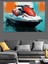 Kırmızı Jet Ski Aksiyonu Dekoratif Kanvas - Mdf Ahşap Tablo 2
