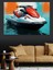 Kırmızı Jet Ski Aksiyonu Dekoratif Kanvas - Mdf Ahşap Tablo 3
