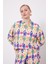 Saks Geometrik Desenli Tunik Takım 4