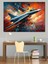 Hızlı Jet Uçağı Manevrası Dekoratif Kanvas - Mdf Ahşap Tablo 2