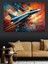 Hızlı Jet Uçağı Manevrası Dekoratif Kanvas - Mdf Ahşap Tablo 4