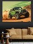 Çöl Off-Road Jeep Dekoratif Kanvas - Mdf Ahşap Tablo 4