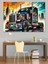 Renkli Grafiti Tır Dekoratif Kanvas - Mdf Ahşap Tablo 4