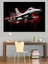 Havada Jet Uçağı Manevrası Dekoratif Kanvas - Mdf Ahşap Tablo 3