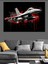 Havada Jet Uçağı Manevrası Dekoratif Kanvas - Mdf Ahşap Tablo 4