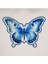 Mavi Kelebek Şeklinde Nakış Kenar Kumaş Kokteyl Peçetesi 1 Adet 1