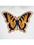 Sarı Siyah Kelebek Şeklinde Nakış Kenar Kumaş Kokteyl Peçetesi 1 Adet 1