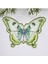 Yeşil Kelebek Şeklinde Nakış Kenar Kumaş Kokteyl Peçetesi 1 Adet 1