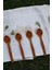 Çay Kaşığı Tahta Kaşık Ahşap Çay Şeker Kaşığı 4'lü Set Zeytin Ağacı El Yapımı Kahvaltı Takımı 1