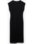 Bürümcük Kumaş Slim Fit Kolsuz Midi Boy V Yaka Bodycon Elbise 2