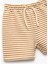 Beli Bağcıklı Pamuklu Çizgili Şort 3