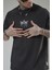 Önü Logolu Nakış Detaylı Reglan Kol Unisex Oversize Kalıp Tişört 2
