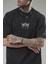 Önü Logolu Nakış Detaylı Reglan Kol Unisex Oversize Kalıp Tişört 4