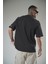 Önü Logolu Nakış Detaylı Reglan Kol Unisex Oversize Kalıp Tişört 5