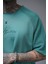 Kabartma Baskılı Garni Detaylı Reglan Kol Oversize Kalıp Unisex Tişört 2