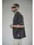 Kabartma Baskılı Reglan Kol Unisex Oversize Kalıp Tişört 2
