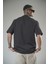 Kabartma Baskılı Reglan Kol Unisex Oversize Kalıp Tişört 5