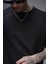Kabartma Baskılı Garni Detaylı Reglan Kol Oversize Kalıp Unisex Tişört 3