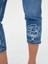 Paçası Ağaç Nakışlı Slim Fit Jean Caprı S25JCP001 5
