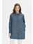 Çakma Detaylı Denim Tunik Mavi 1