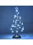 Vıp Kalite 20 cm Metal Kristal Sarkıtlı Yılbaşı Ağacı Beyaz LED Işıklı Noel Ağacı Gümüş Çam Ağacı 2