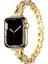 Madam Serisi 42 mm Gold Taşlı Kalp Figürlü Metal Apple Watch Kordon 1