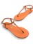 T8014 Turuncu Parmak Arası Kadın Sandalet 3