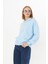 Bebe Mavisi Kanguru Cep Şardonlu Kapüşonlu Regular Fit Sweatshirt 1
