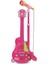 Elektronik Ayaklı Mikrofonlu Pembe Gitar 1