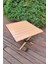 Hafif Taşıma Çantalı Katlanır Kamp Piknik Bahçe Masası Ceviz 60 x 60 x 45 cm 1