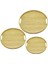 Yuvarlak - 3 Boy Bambu Ahşap Tepsi Seti 30--35--38CM (4778) 1