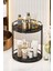 Çok Amaçlı 2 Katlı Metal Organizer, Siyah, Banyo ve Takı Düzenleyici 4