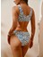 Mavi Asimetrik Leopar Desenli Bikini Seti 3