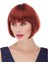 Kızıl Renk Düz Kesim Astarlı Küt Parti Peruğu (3791) 1
