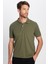 Erkek 5'li Paket Lacivert-Taş-Kahverengi-Gri-Haki Slim Fit Pamuklu Düz Pike Polo Yaka Tişört 4