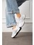 Beatriz Kadın Sneakers Yandan Taşlı Bağcıklı Spor Ayakkabı Beyaz 1