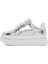 Kadın Gümüş Bağcıklı Kalın Tabanlı Metalik Sneaker 25SFD431032 2