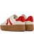 Kadın Bej Bağcıklı Kalın Tabanlı Sneaker 25SFD430714 5