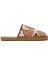 Kastamonu Taş Baskı Kadın Taba Desenli Espadril Terlik 25SFD20806F 4