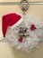 Yılbaşı Kapı Süsü-Çelengi Beyaz Tüllü Noel Baba Figürlü 45 cm 1