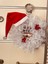 Yılbaşı Kapı Süsü-Çelengi Beyaz Tüllü Noel Baba Figürlü 45 cm 4