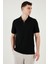 Pamuklu Regular Fit Yarım Fermuarlı Polo Yaka T Shirt Erkek Polo Yak T Shirt 5903008 2